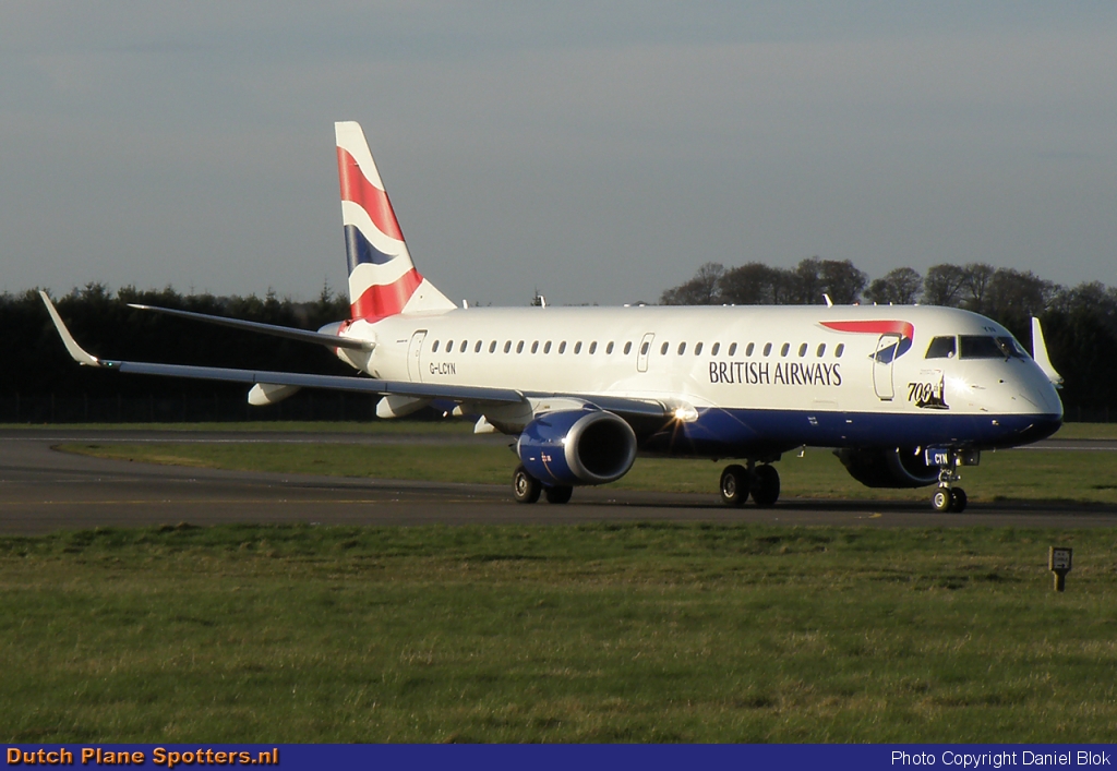 G-LCYN Embraer 190 BA CityFlyer (British Airways) by Daniel Blok