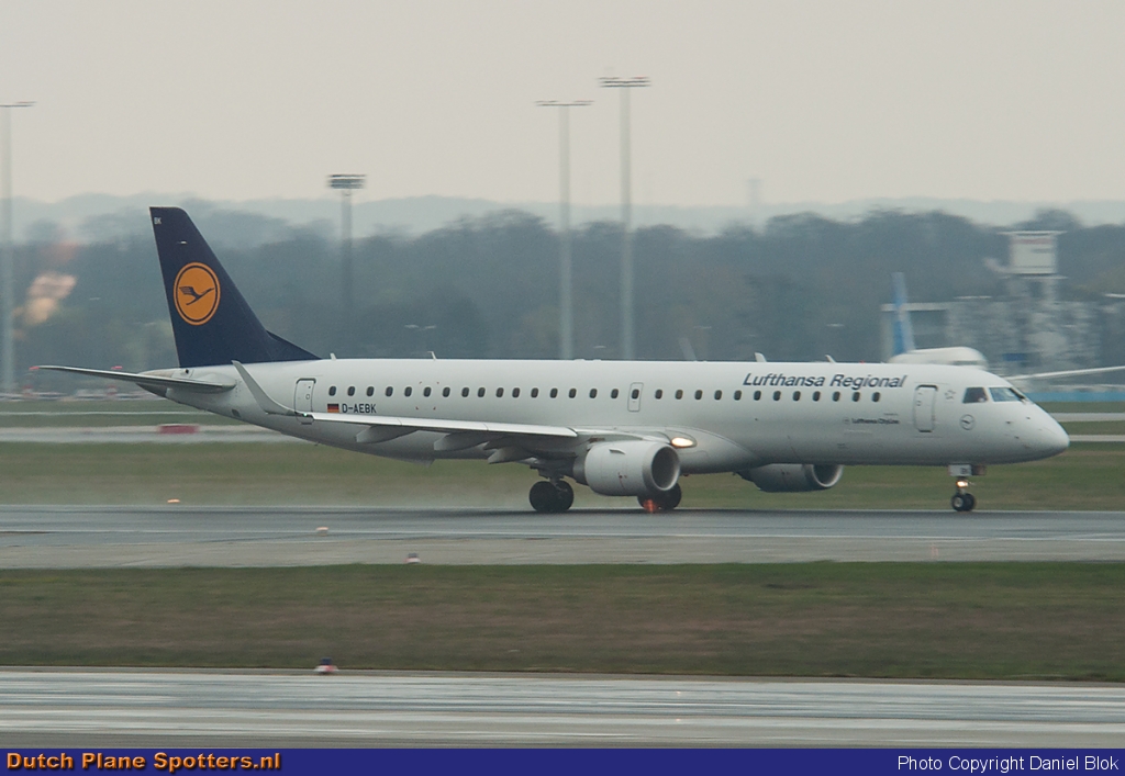 D-AEBK Embraer 195 CityLine (Lufthansa Regional) by Daniel Blok