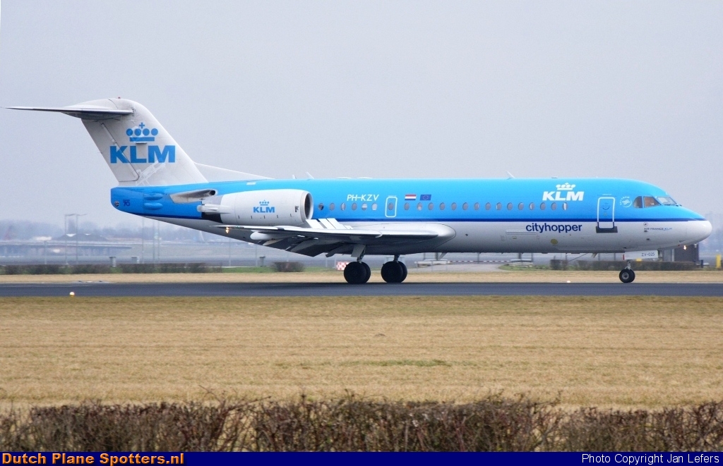 PH-KZV Fokker 70 KLM Cityhopper by Jan Lefers