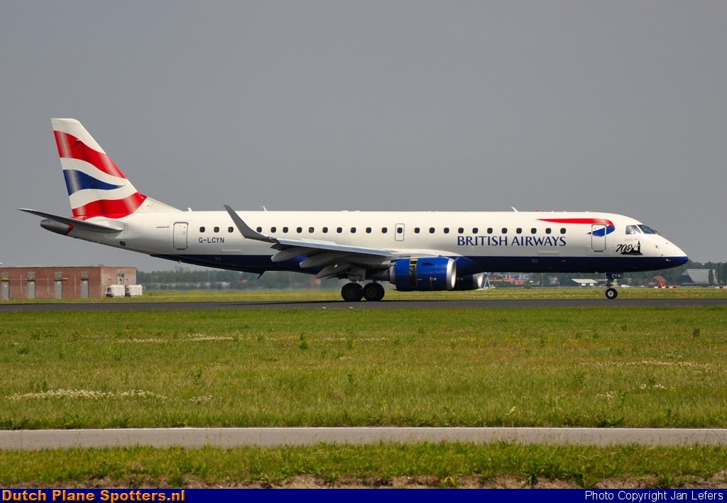 G-LCYN Embraer 190 BA CityFlyer (British Airways) by Jan Lefers