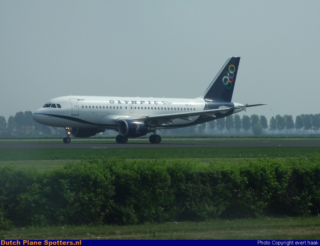 SX-OAJ Airbus A319 Olympic Air by evert haak