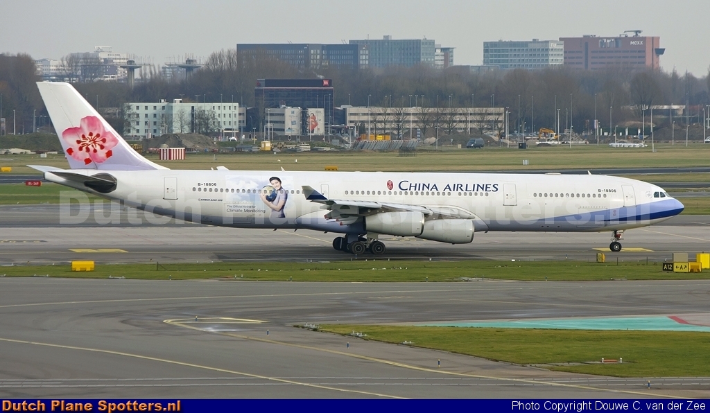 B-18806 Airbus A340-300 China Airlines by Douwe C. van der Zee