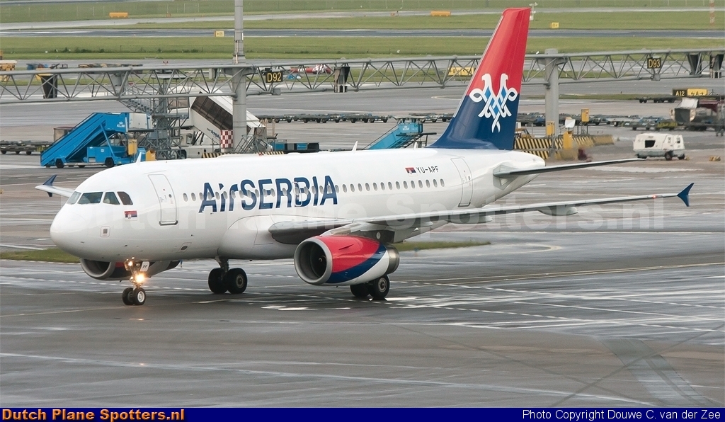 YU-APF Airbus A319 Air Serbia by Douwe C. van der Zee
