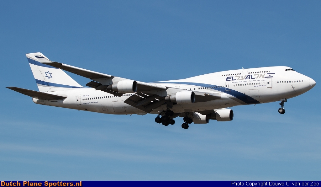 4X-ELA Boeing 747-400 El Al Israel Airlines by Douwe C. van der Zee