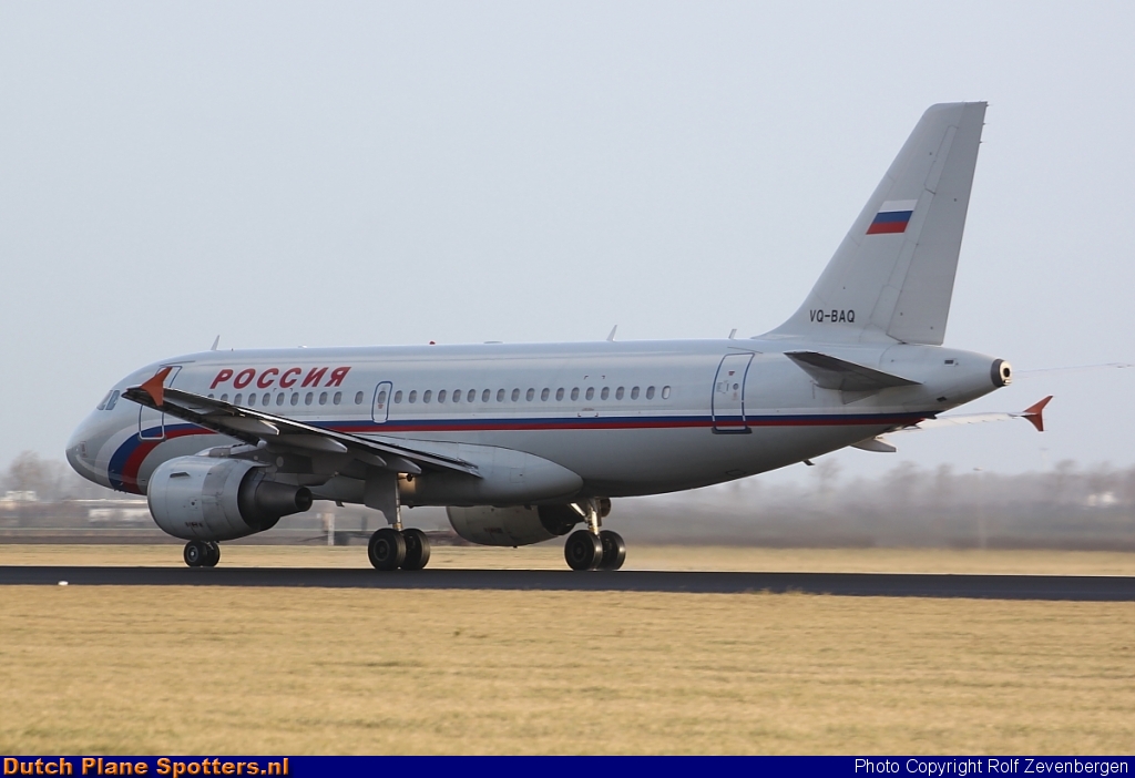 VQ-BAQ Airbus A319 Rossiya Airlines by Rolf Zevenbergen
