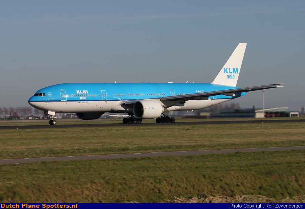 PH-BQI Boeing 777-200 KLM Asia by Rolf Zevenbergen