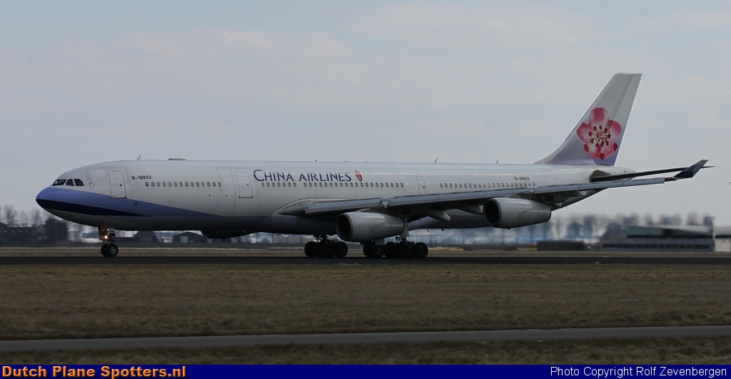 B-18803 Airbus A340-300 China Airlines by Rolf Zevenbergen
