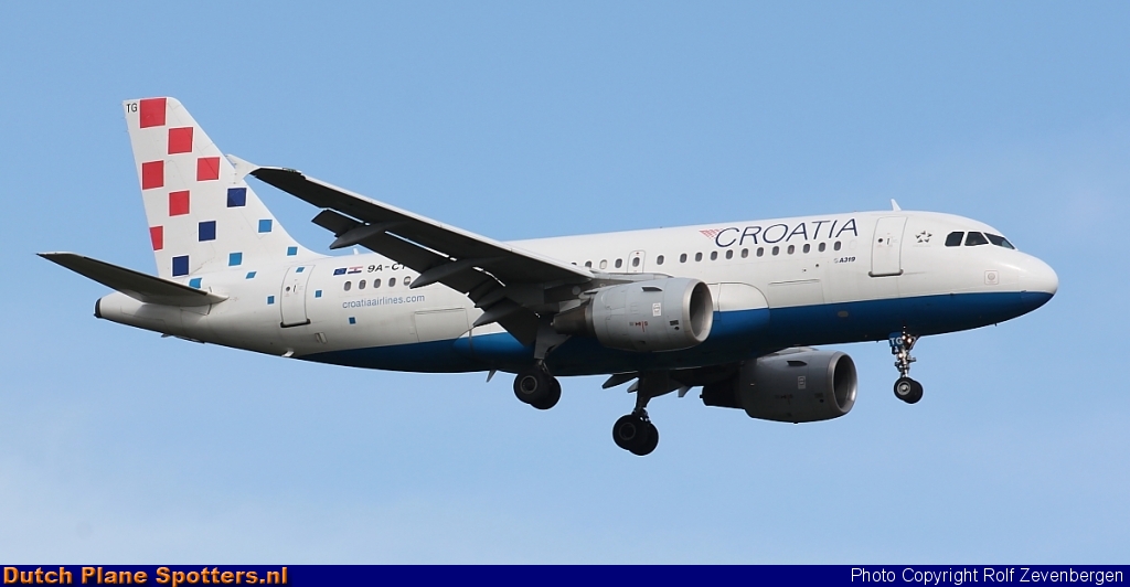 9A-CTG Airbus A319 Croatia Airlines by Rolf Zevenbergen
