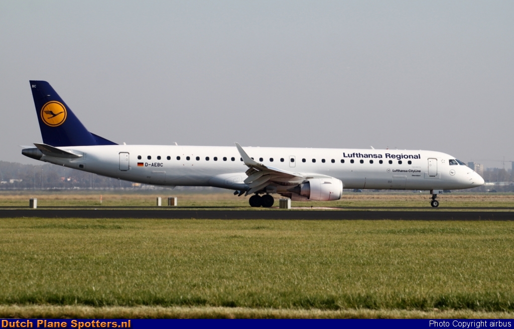 D-AEBC Embraer 195 CityLine (Lufthansa Regional) by airbus