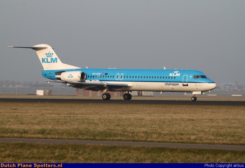 PH-OFM Fokker 100 KLM Cityhopper by airbus