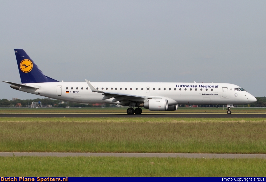 D-AEBE Embraer 195 CityLine (Lufthansa Regional) by airbus