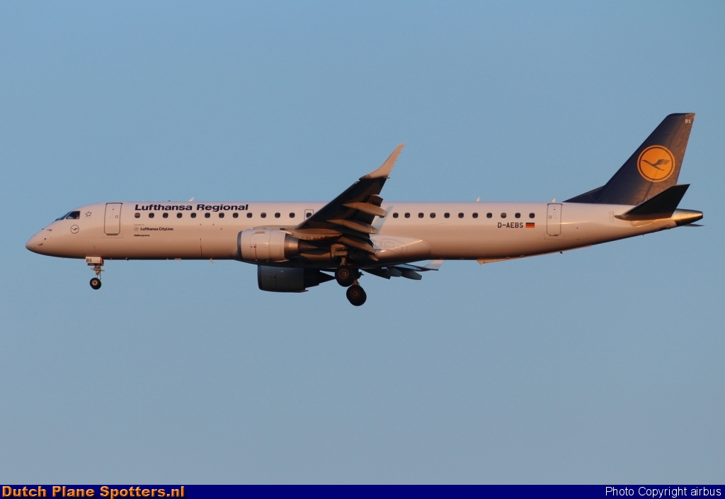 D-AEBS Embraer 195 CityLine (Lufthansa Regional) by airbus