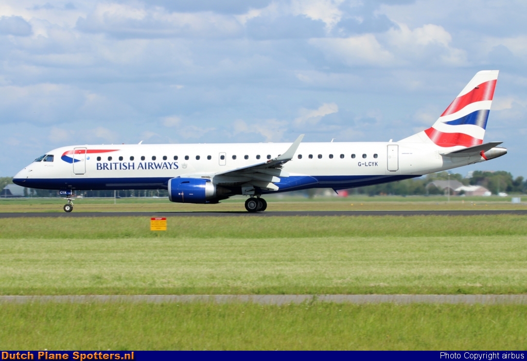 G-LCYK Embraer 190 BA CityFlyer (British Airways) by airbus