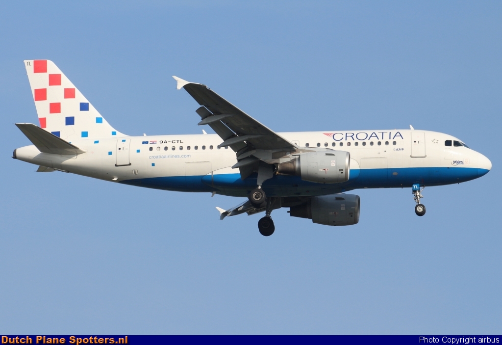 9A-CTL Airbus A319 Croatia Airlines by airbus