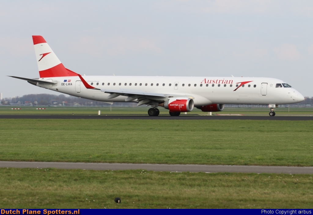 OE-LWA Embraer 195 Austrian Airlines by airbus