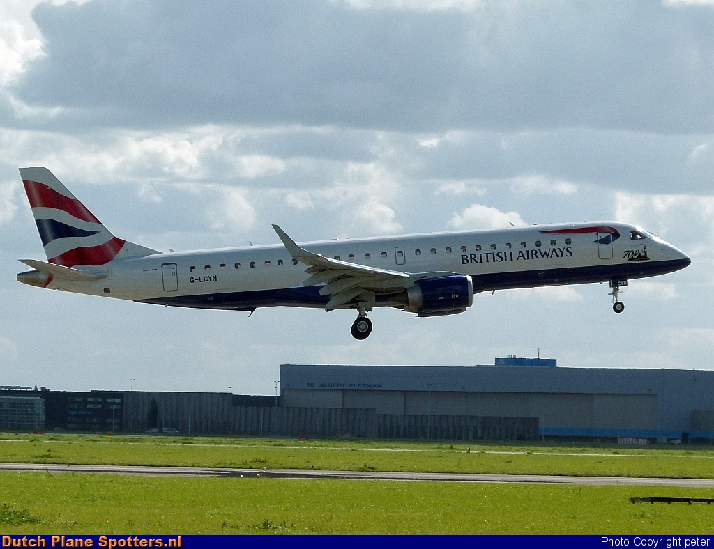 G-LCYN Embraer 190 BA CityFlyer (British Airways) by peter