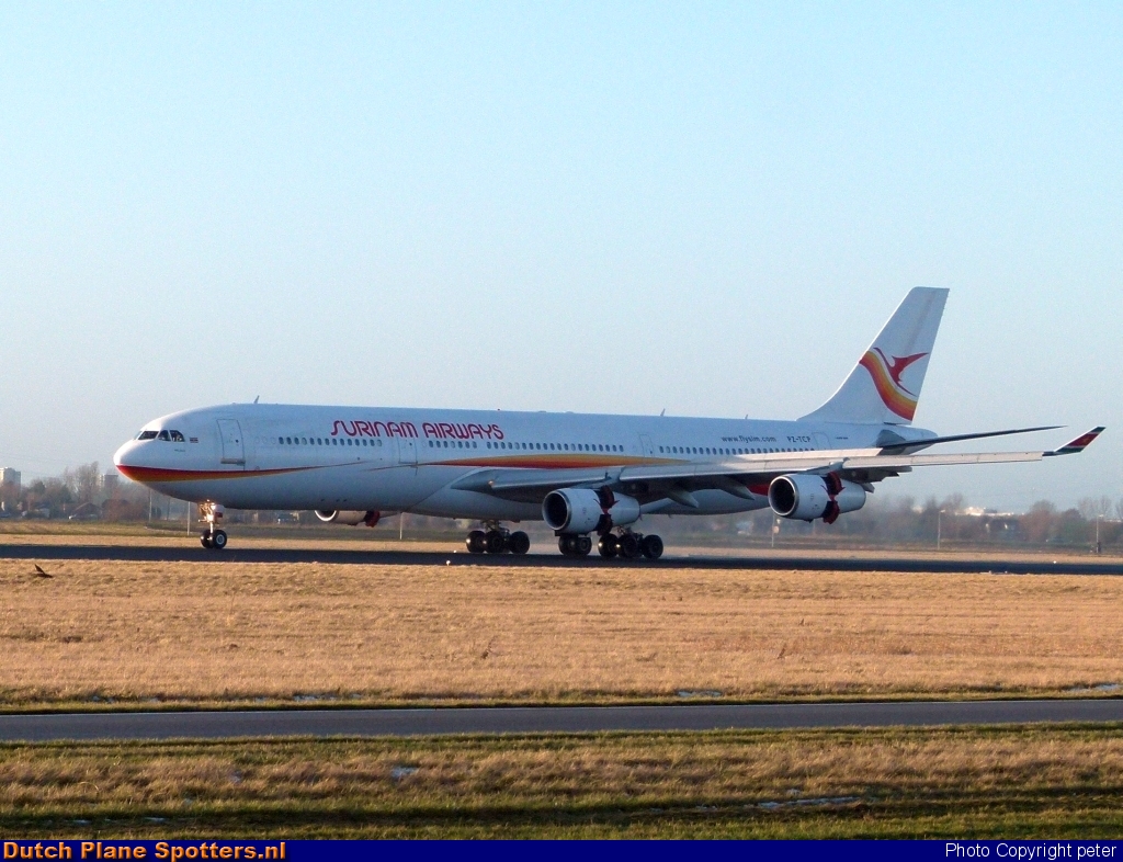 PZ-TCP Airbus A340-300 Surinam Airways by peter