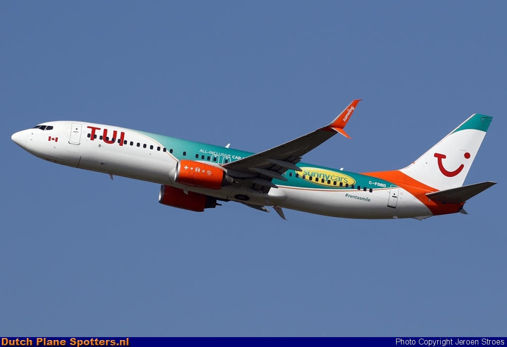 C-FDBD Boeing 737-800 Sunwing Airlines (TUI Airlines Netherlands) by Jeroen Stroes