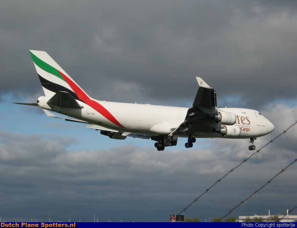 OO-THD Boeing 747-400 Emirates Sky Cargo by spottertje