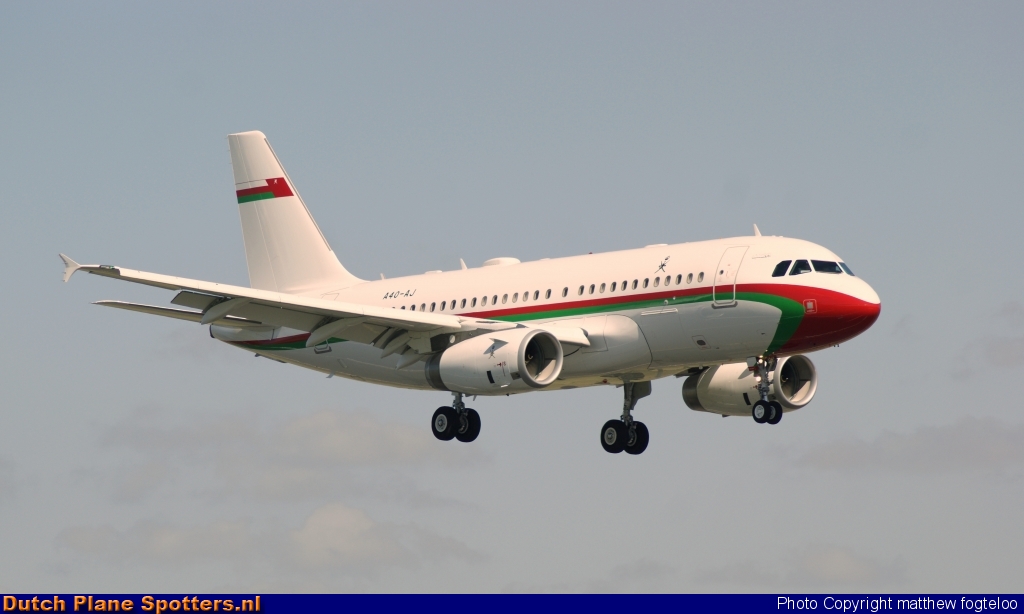 A4O-AJ Airbus A319 Oman Royal Flight by matthew fogteloo