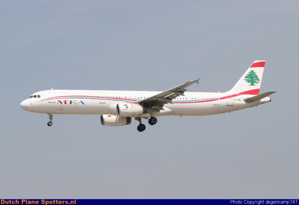 OD-RMJ Airbus A321 Middle East Airlines (MEA) by Herman Degenkamp