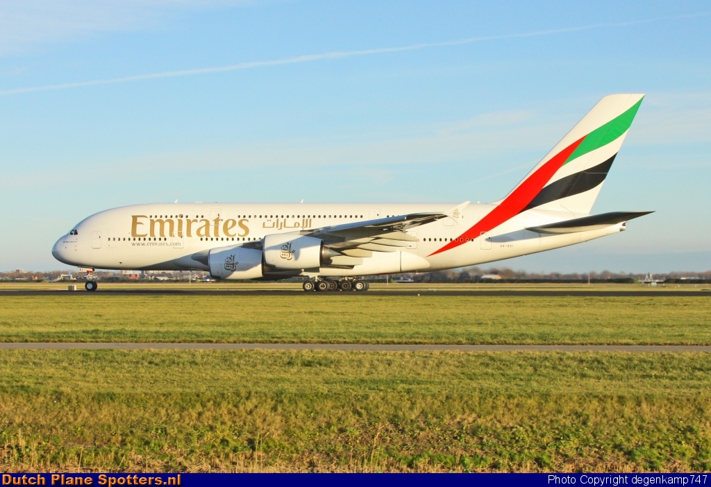 A6-EEI Airbus A380-800 Emirates by Herman Degenkamp