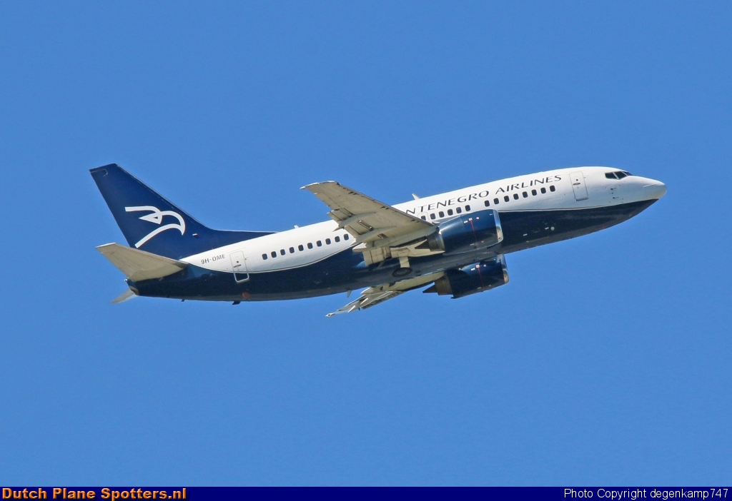 9H-OME Boeing 737-500 Air X Charter (Montenegro Airlines) by Herman Degenkamp