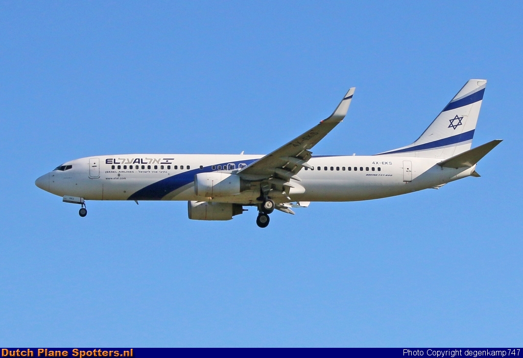 4X-EKS Boeing 737-800 El Al Israel Airlines by Herman Degenkamp