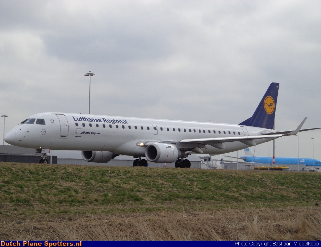 D-AEBC Embraer 195 CityLine (Lufthansa Regional) by Bastiaan Middelkoop