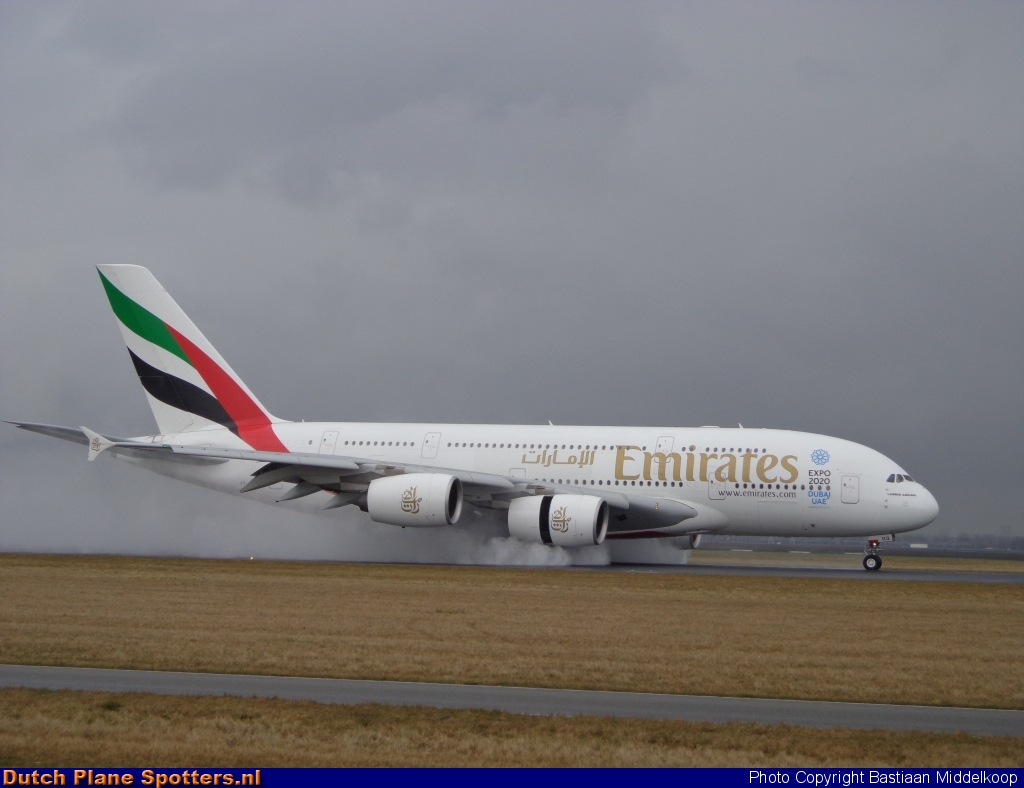 A6-EDQ Airbus A380-800 Emirates by Bastiaan Middelkoop