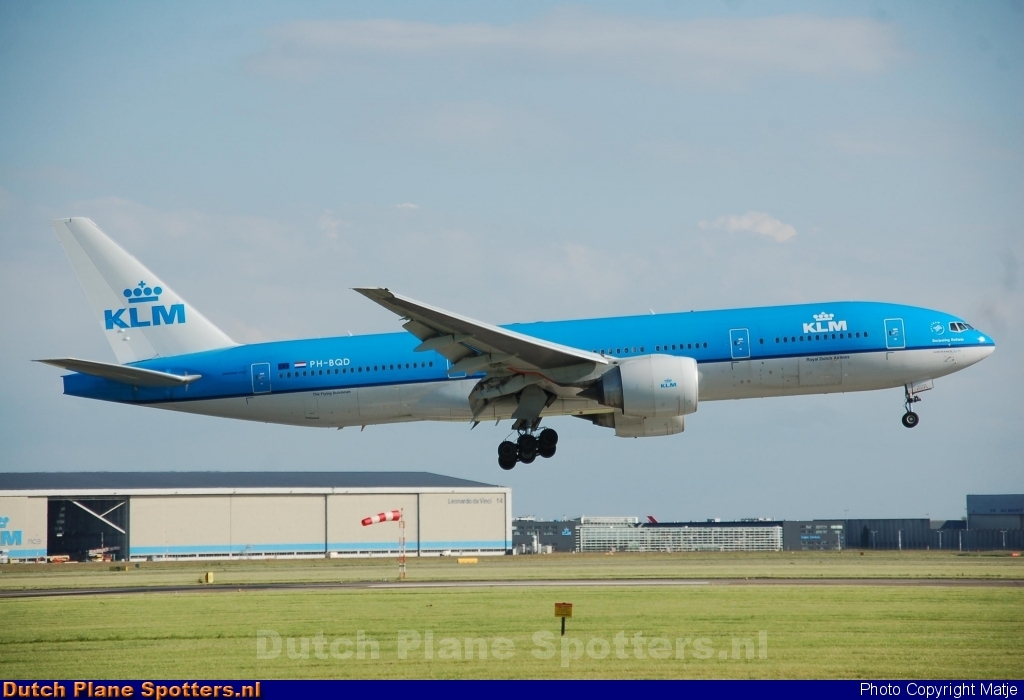 PH-BQD Boeing 777-200 KLM Royal Dutch Airlines by Matje