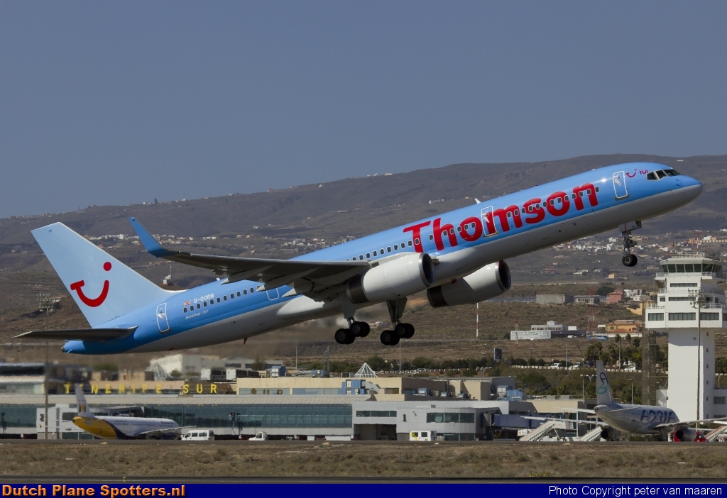 G-OOBN Boeing 757-200 Thomsonfly by peter van maaren