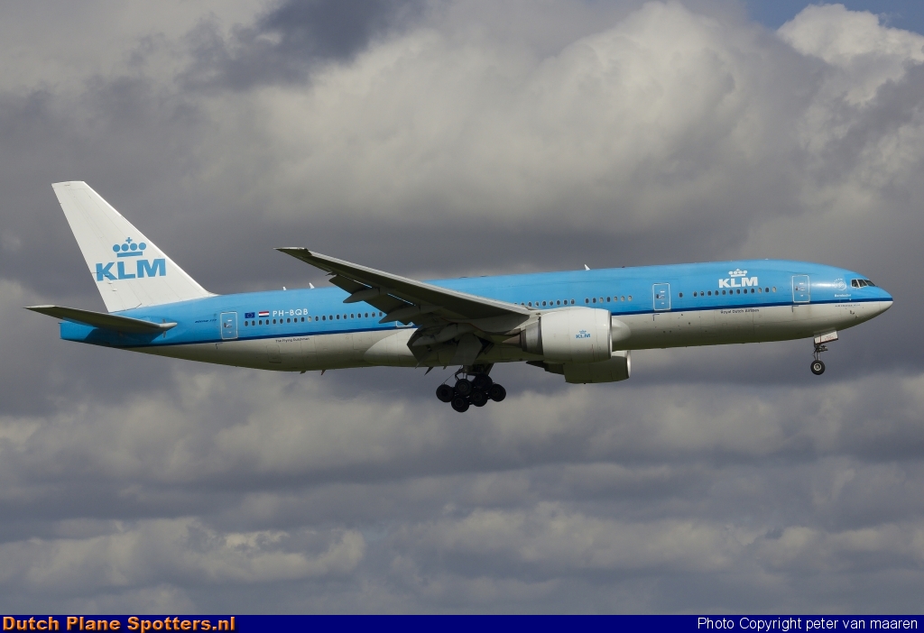 PH-BQB Boeing 777-200 KLM Royal Dutch Airlines by peter van maaren