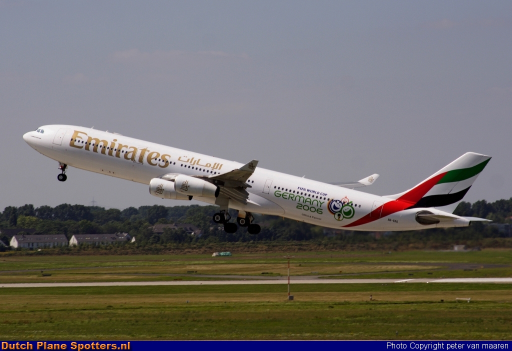 A6-ERQ Airbus A340-300 Emirates by peter van maaren