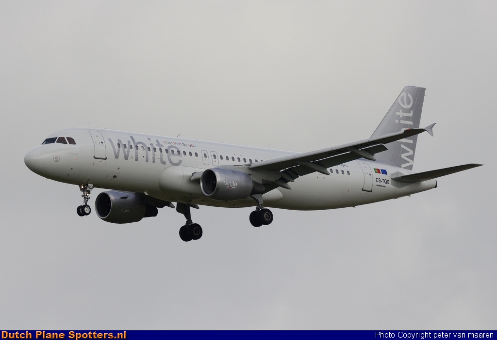 CS-TQS Airbus A320 White Airways by peter van maaren
