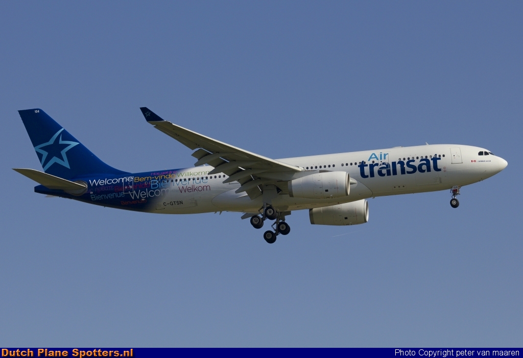 C-GTSN Airbus A330-200 Air Transat by peter van maaren