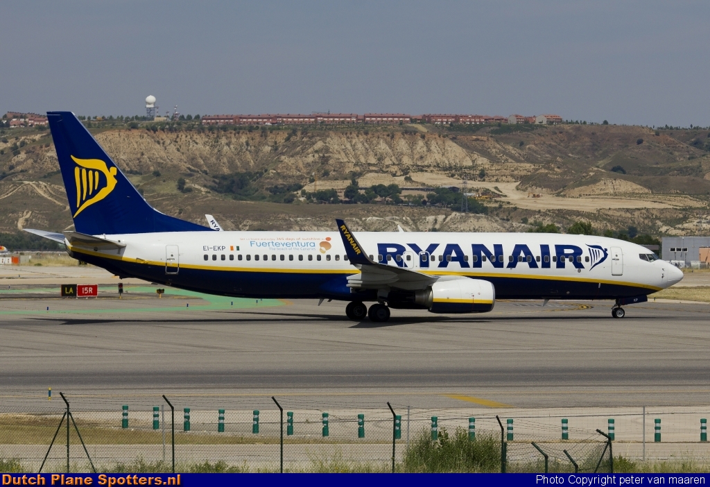 EI-EKP Boeing 737-800 Ryanair by peter van maaren