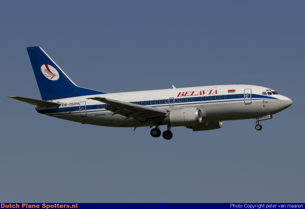EW-250PA Boeing 737-500 Belavia Belarusian Airlines by peter van maaren