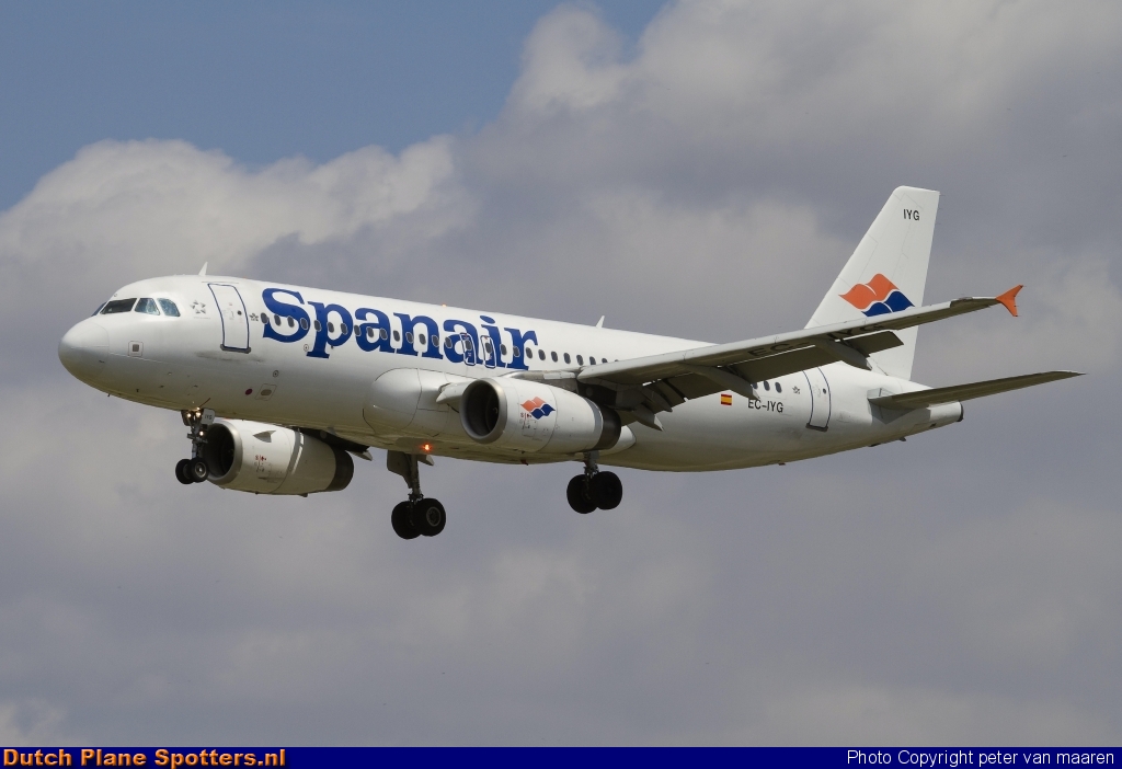 EC-IYG Airbus A320 Spanair by peter van maaren