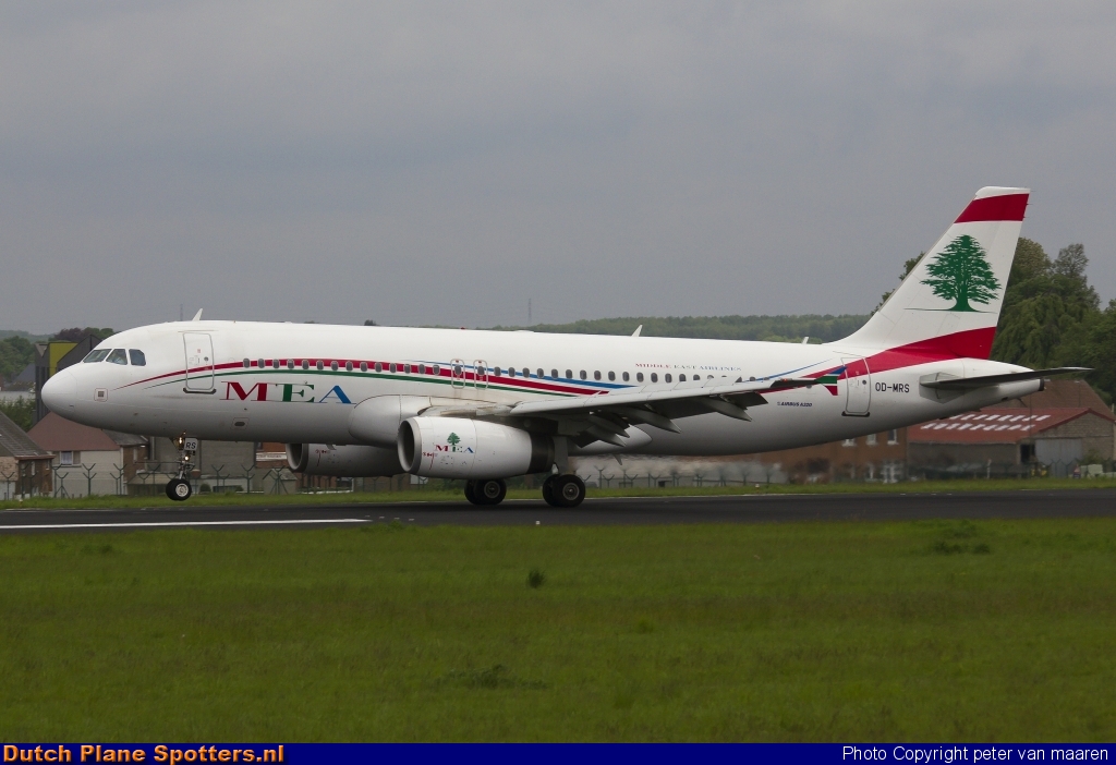 OD-MRS Airbus A320 Middle East Airlines (MEA) by peter van maaren
