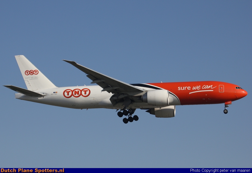 OO-TSC Boeing 777-F TNT Airways by peter van maaren