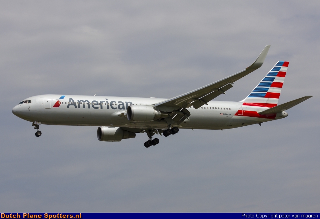 N344AN Boeing 767-300 American Airlines by peter van maaren