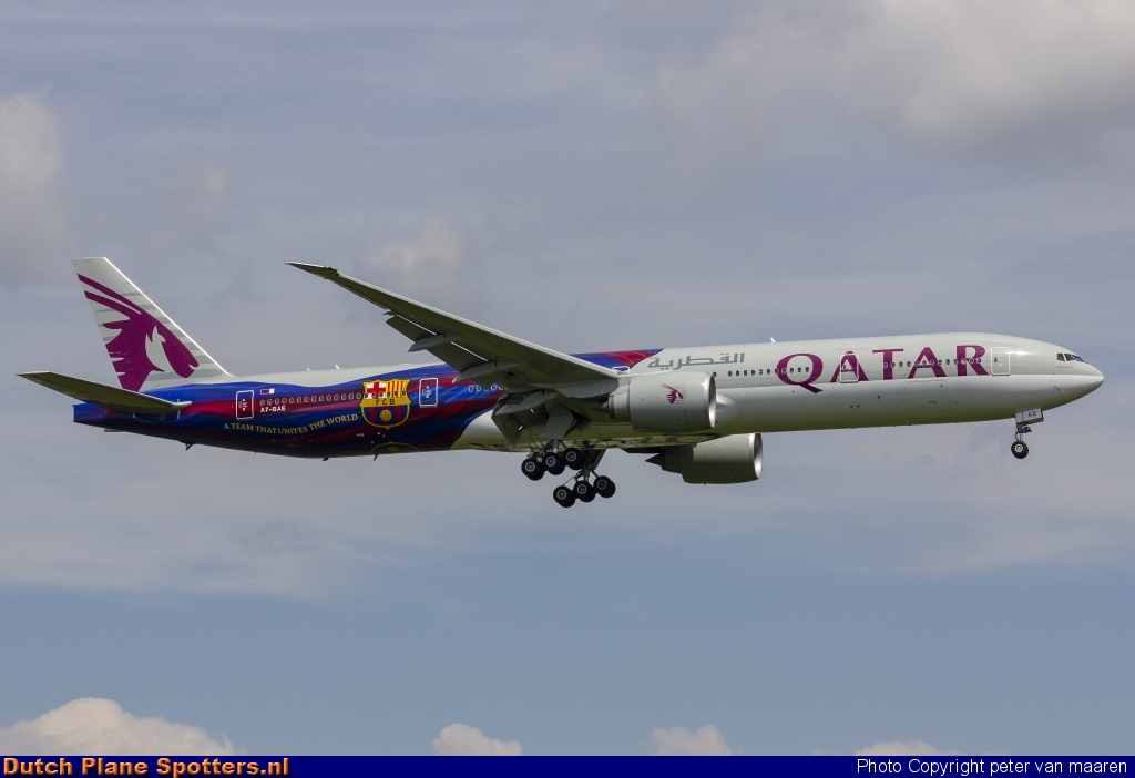 A7-BAE Boeing 777-300 Qatar Airways by peter van maaren