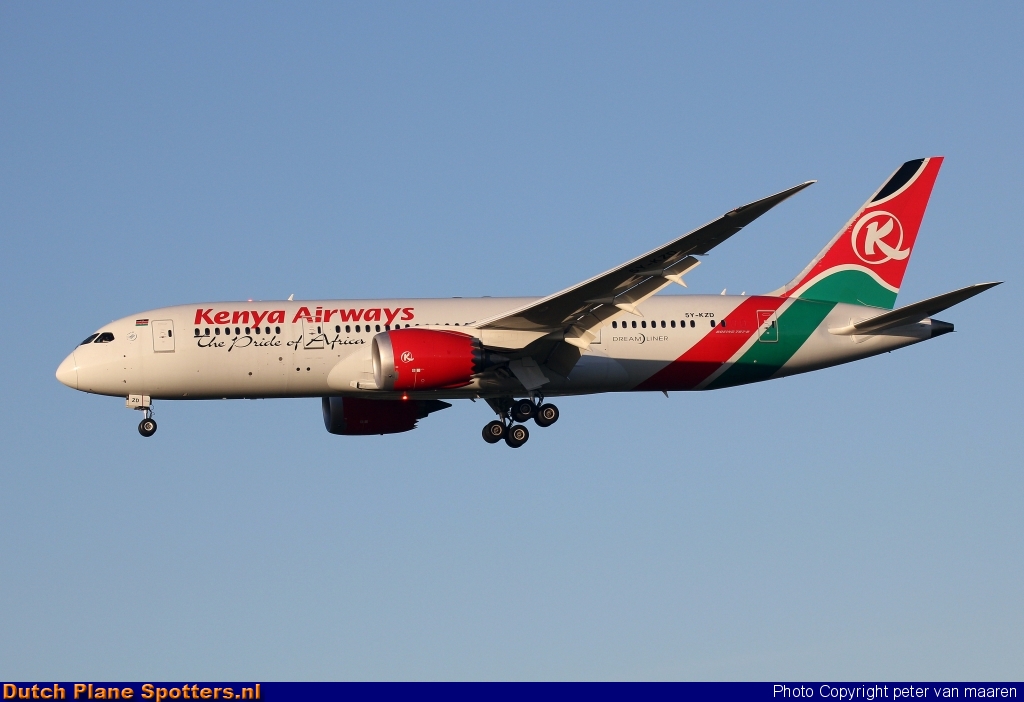 5Y-KZD Boeing 787-8 Dreamliner Kenya Airways by peter van maaren