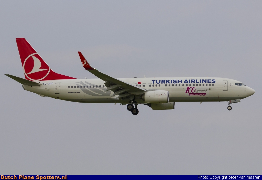 TC-JVD Boeing 737-800 Turkish Airlines by peter van maaren