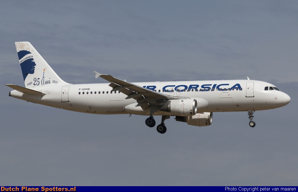 F-GHQE Airbus A320 Air Corsica by peter van maaren