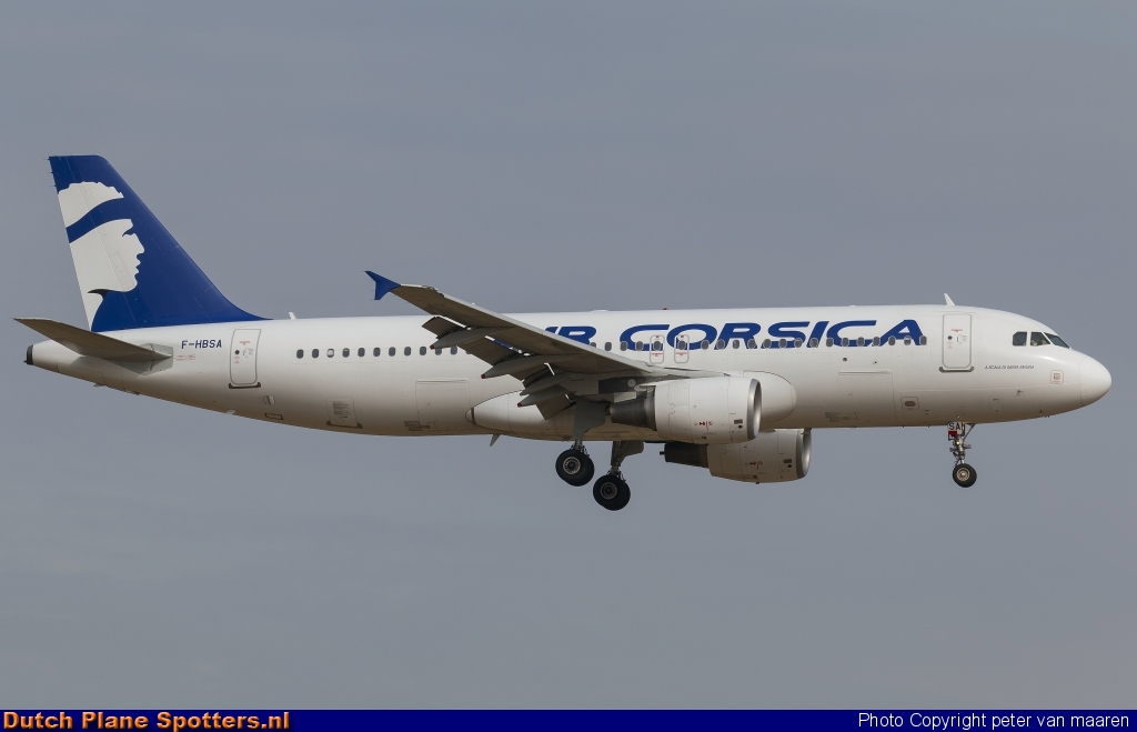 F-HBSA Airbus A320 Air Corsica by peter van maaren