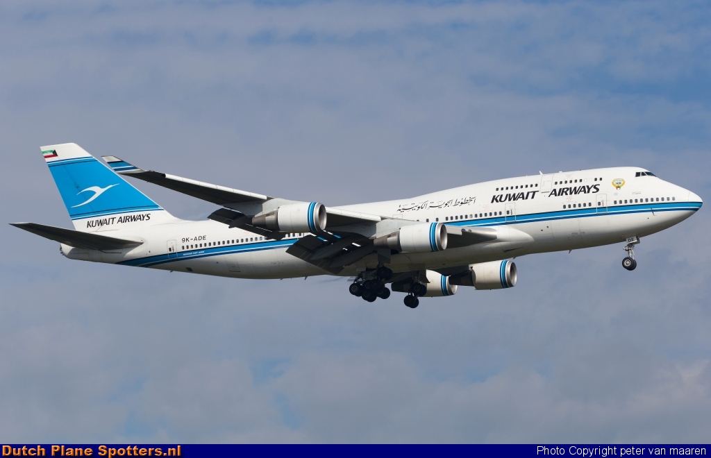9K-ADE Boeing 747-400 Kuwait Airways by peter van maaren