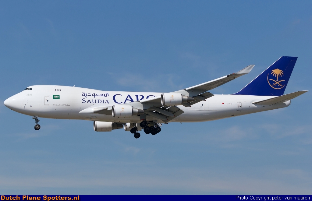 TC-ACR Boeing 747-400 ACT Airlines (Saudi Arabian Cargo) by peter van maaren