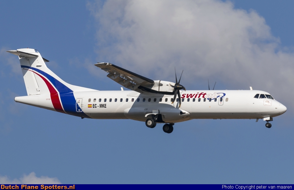 EC-MKE ATR 72 Swiftair by peter van maaren